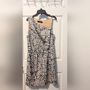 Anna Grace teal/beige medium dress